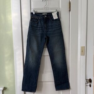 Madewell Women's Straight Leg Jeans - Dark Blue